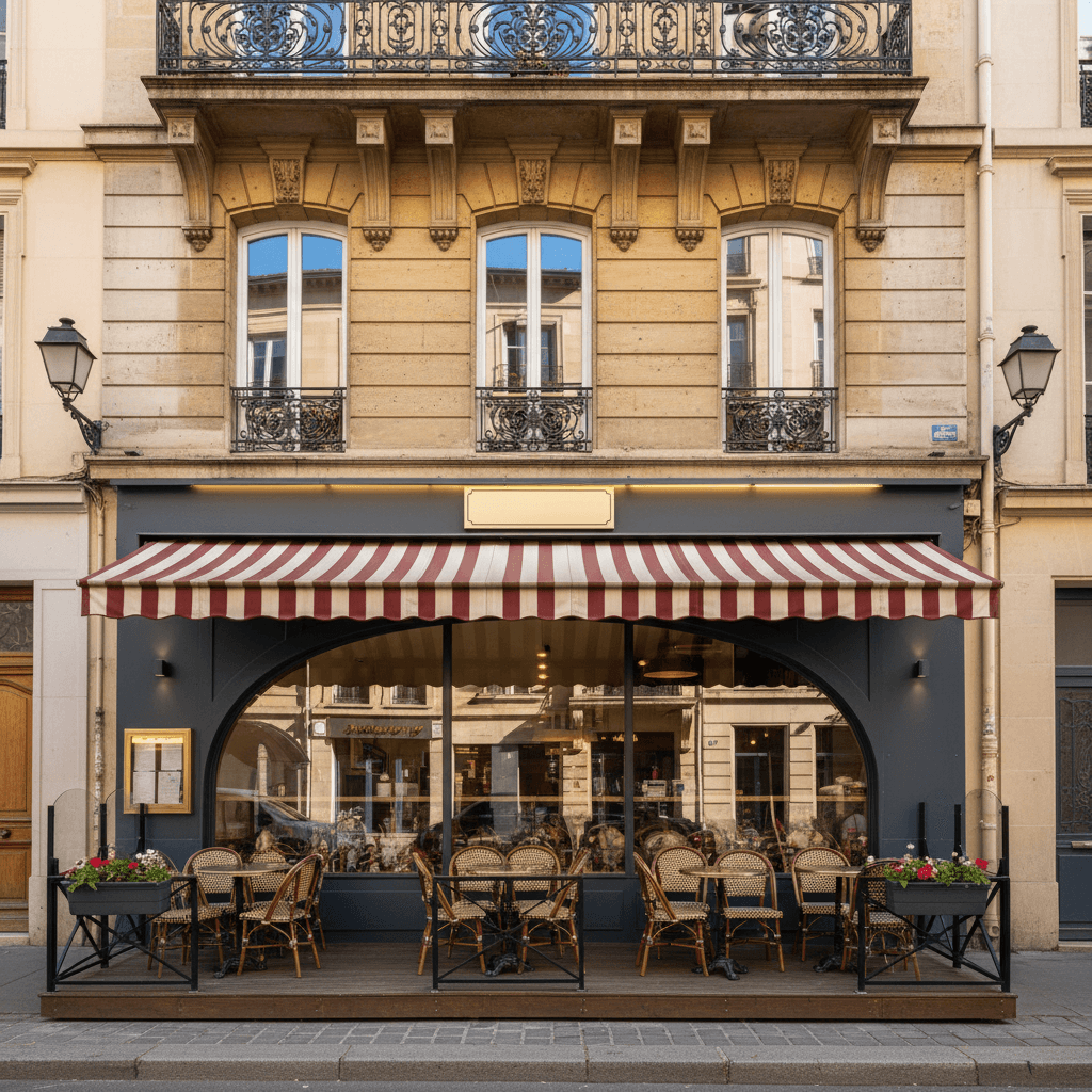Fast-food 104m² à Lyon : terrasse - cuisine équipée