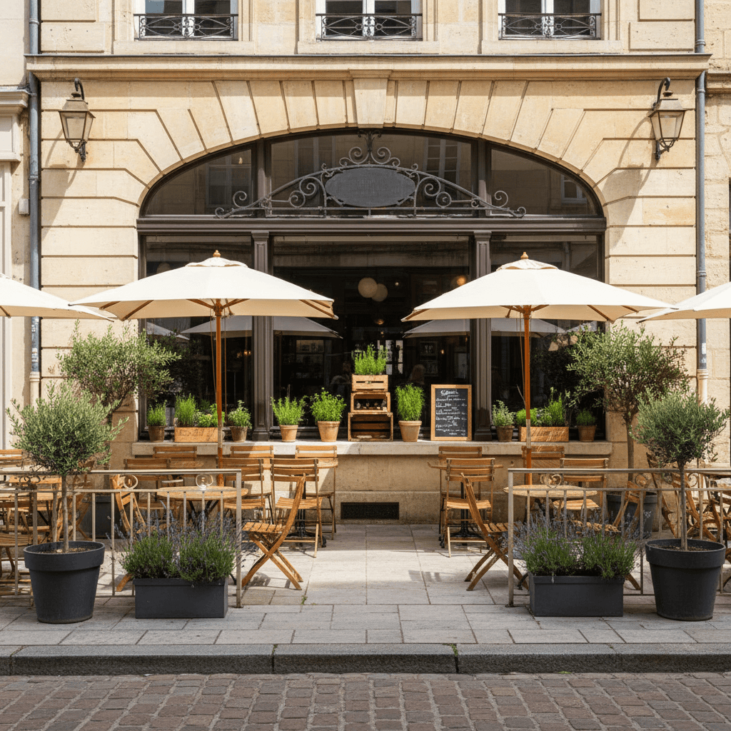 Restaurant 33m² à Angers : terrasse - licence IV