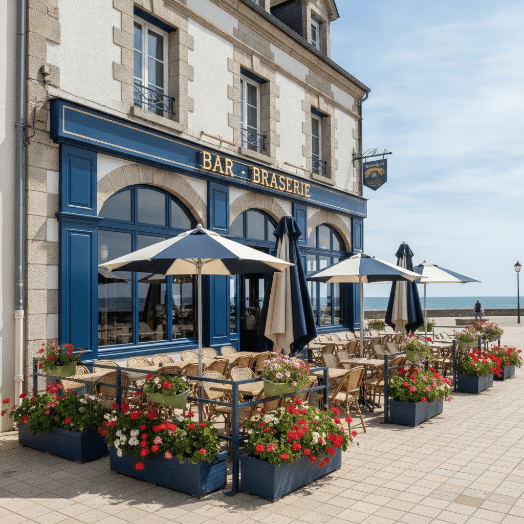 Bar-brasserie 120m² à Saint-Valery-Sur-Somme : terrasse - cuisine équipée