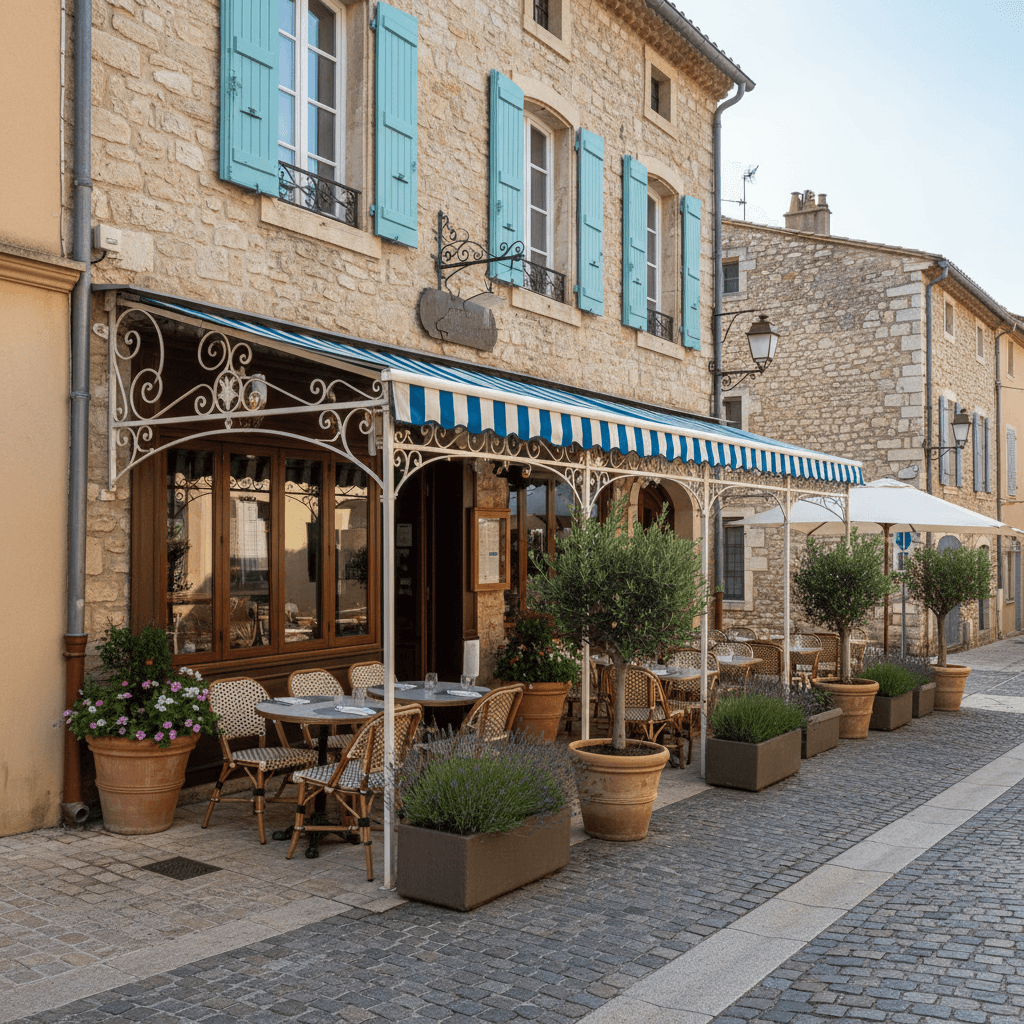 Restaurant à Biot : terrasse - extraction - Image 1