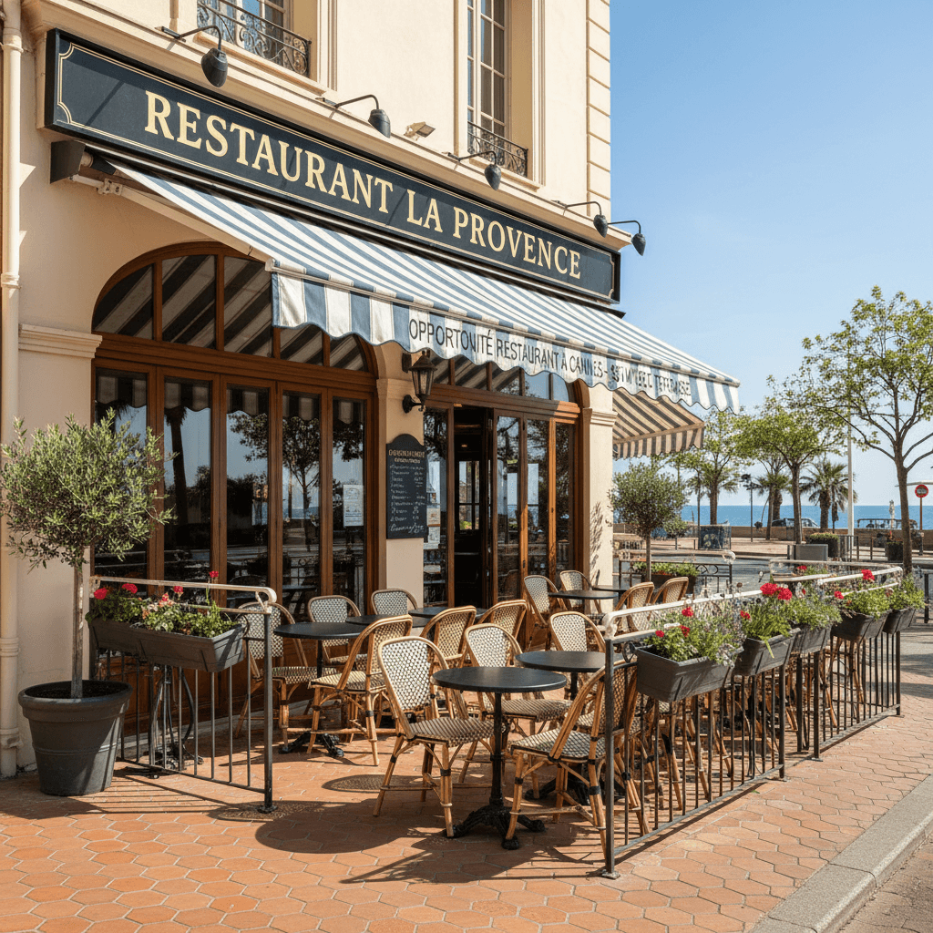 Restaurant 95m² à Cannes : terrasse - extraction - Image 1