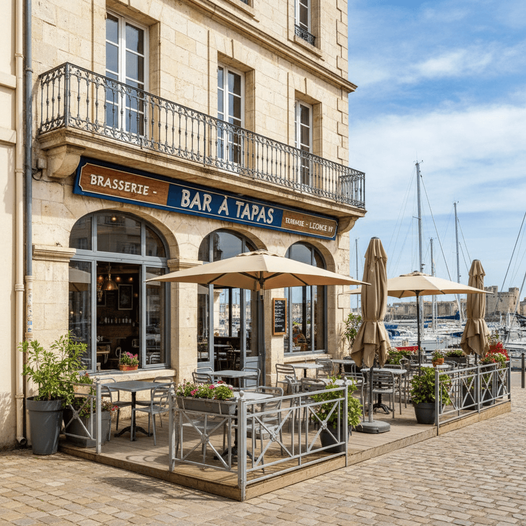 Bar-brasserie 55m² à La Rochelle : terrasse - licence IV - Image 1