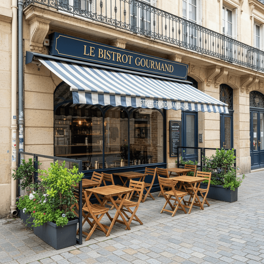 Fast-food à Nantes : terrasse - extraction