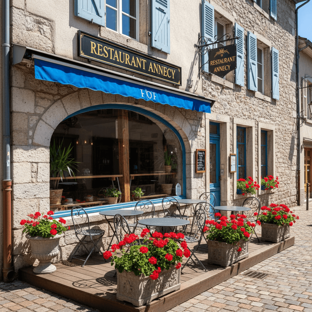 Restaurant à Annecy : terrasse - climatisation - Image 1
