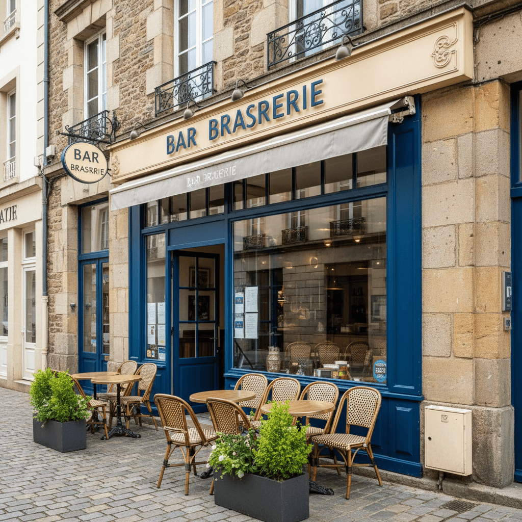Bar-brasserie à Vannes : terrasse - licence IV - Image 1