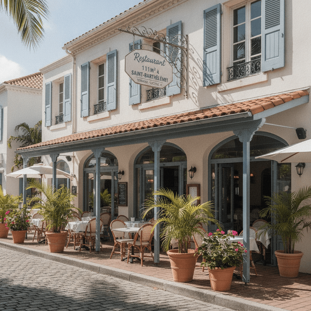 Restaurant 111m² à Saint-Barthélemy : terrasse - licence IV - Image 1