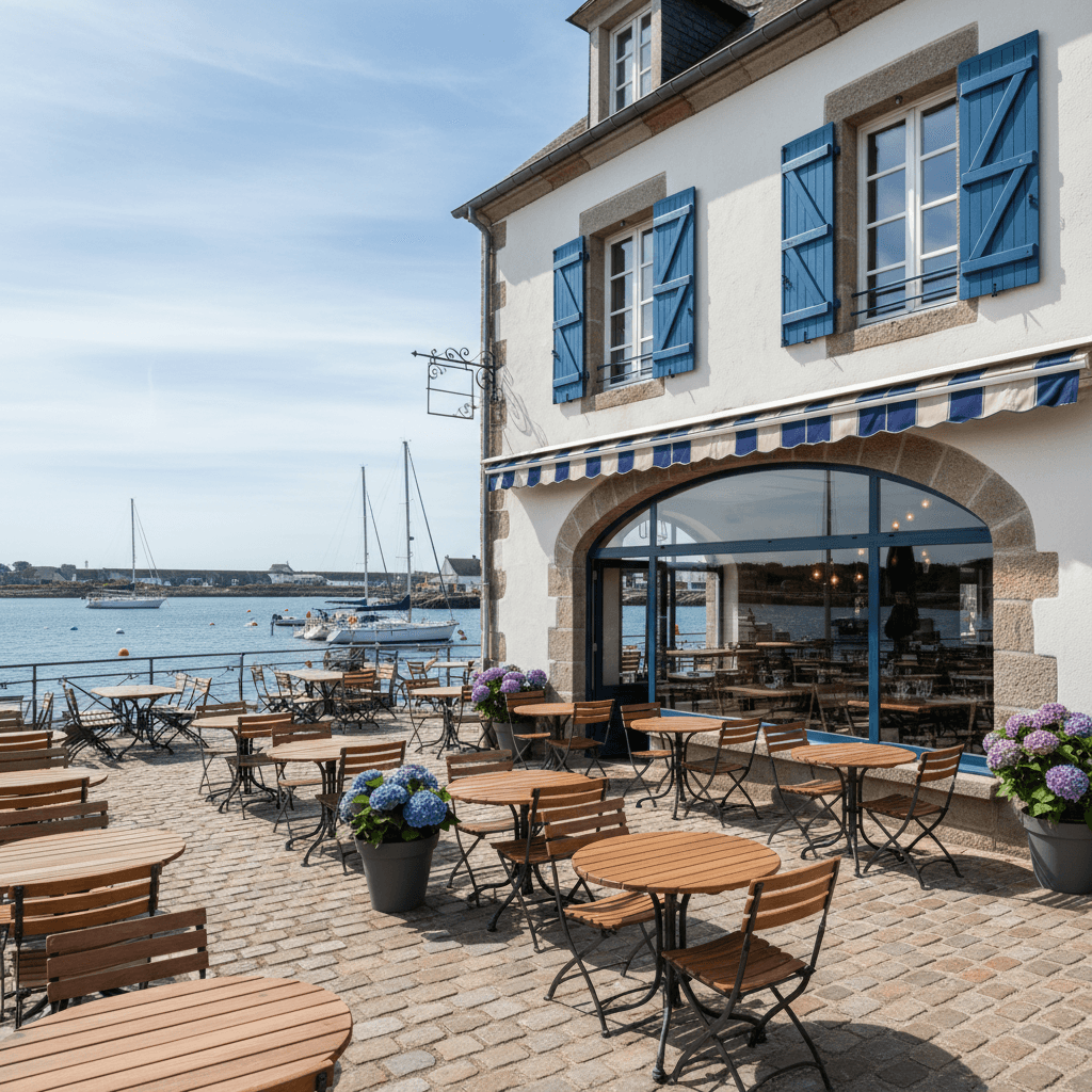 Restaurant à Saint-Brieuc : terrasse - extraction - Image 1