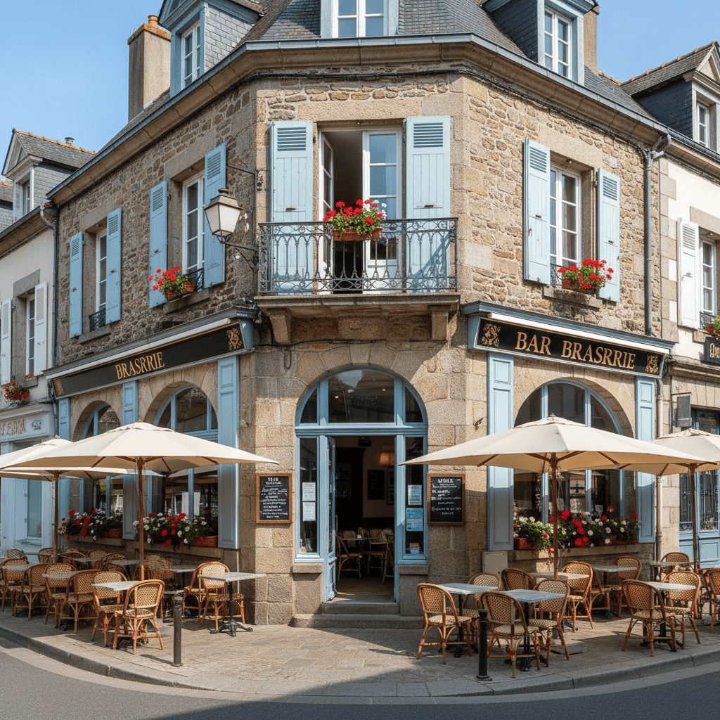Bar-brasserie 480m² à Morlaix : terrasse - licence IV - Image 1