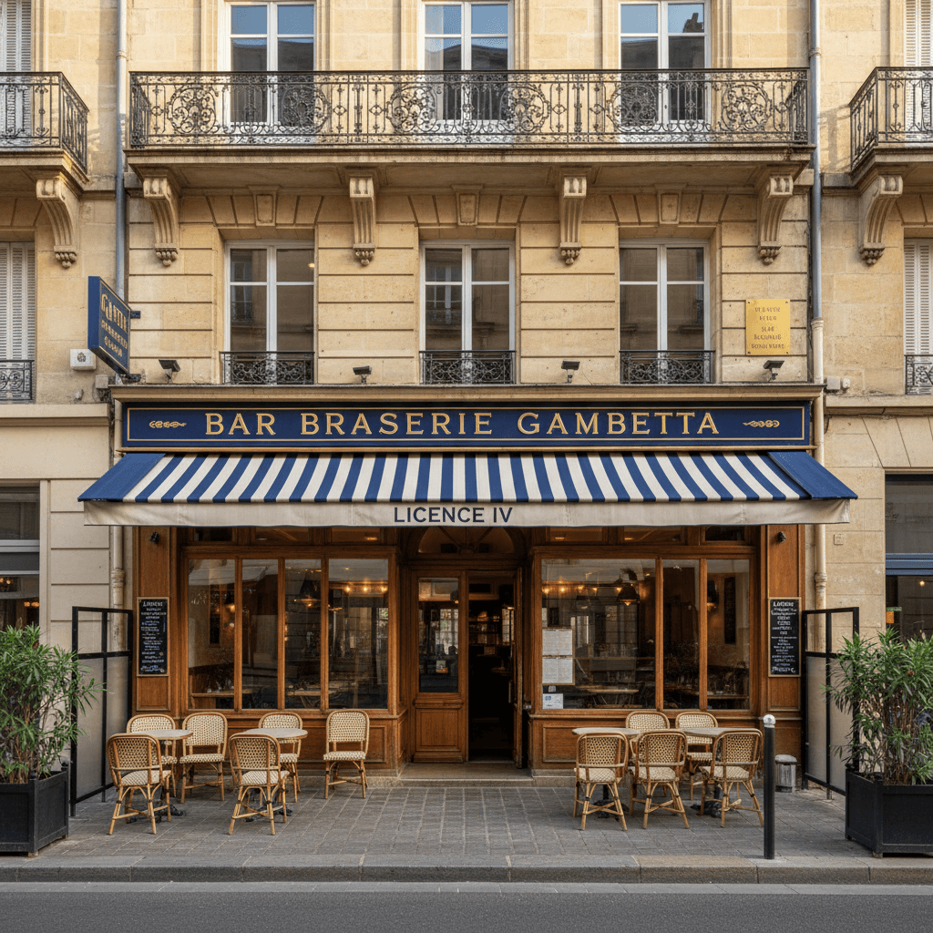 Bar-brasserie à Bordeaux : terrasse - licence IV