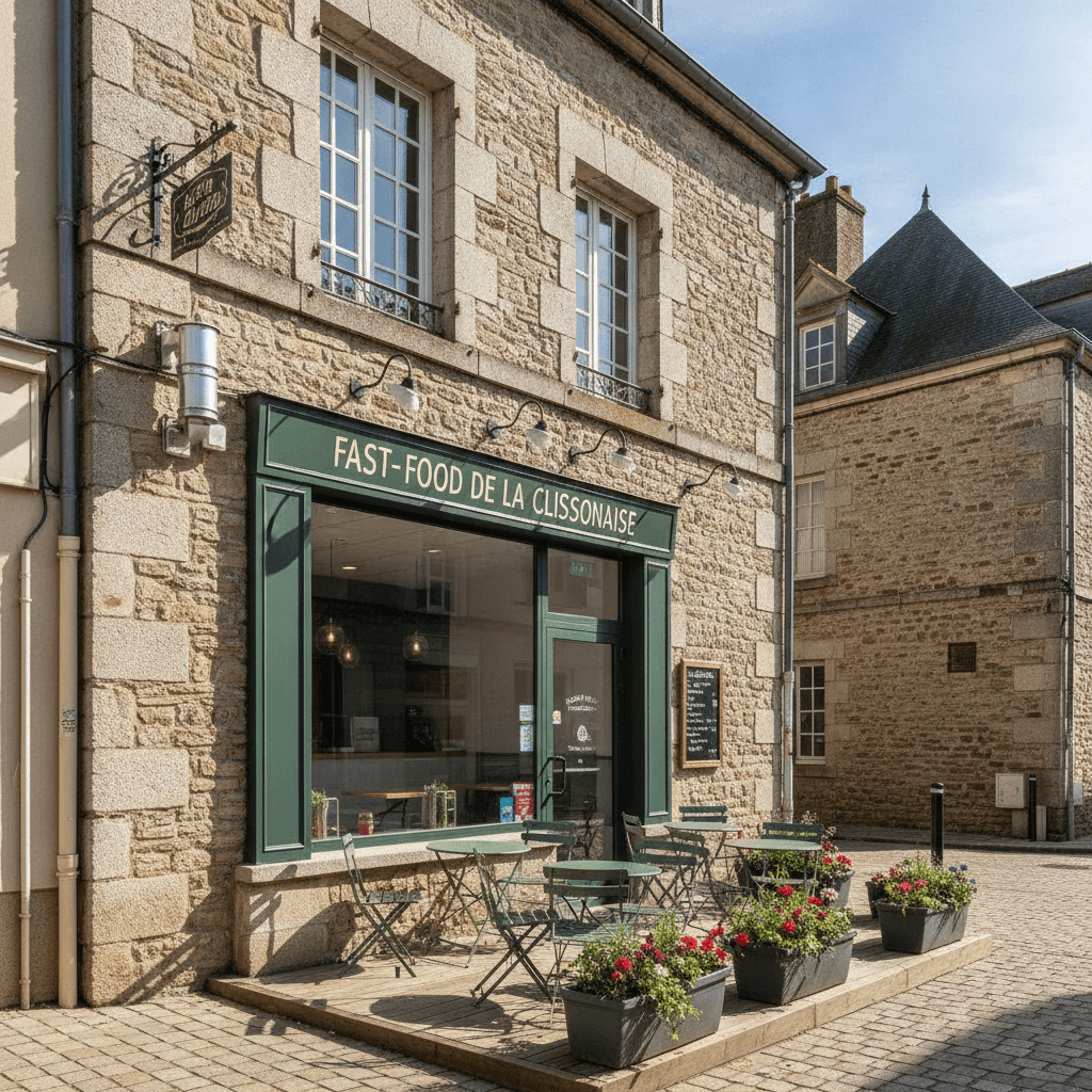 Fast-food à Clisson : terrasse - extraction - Image 1