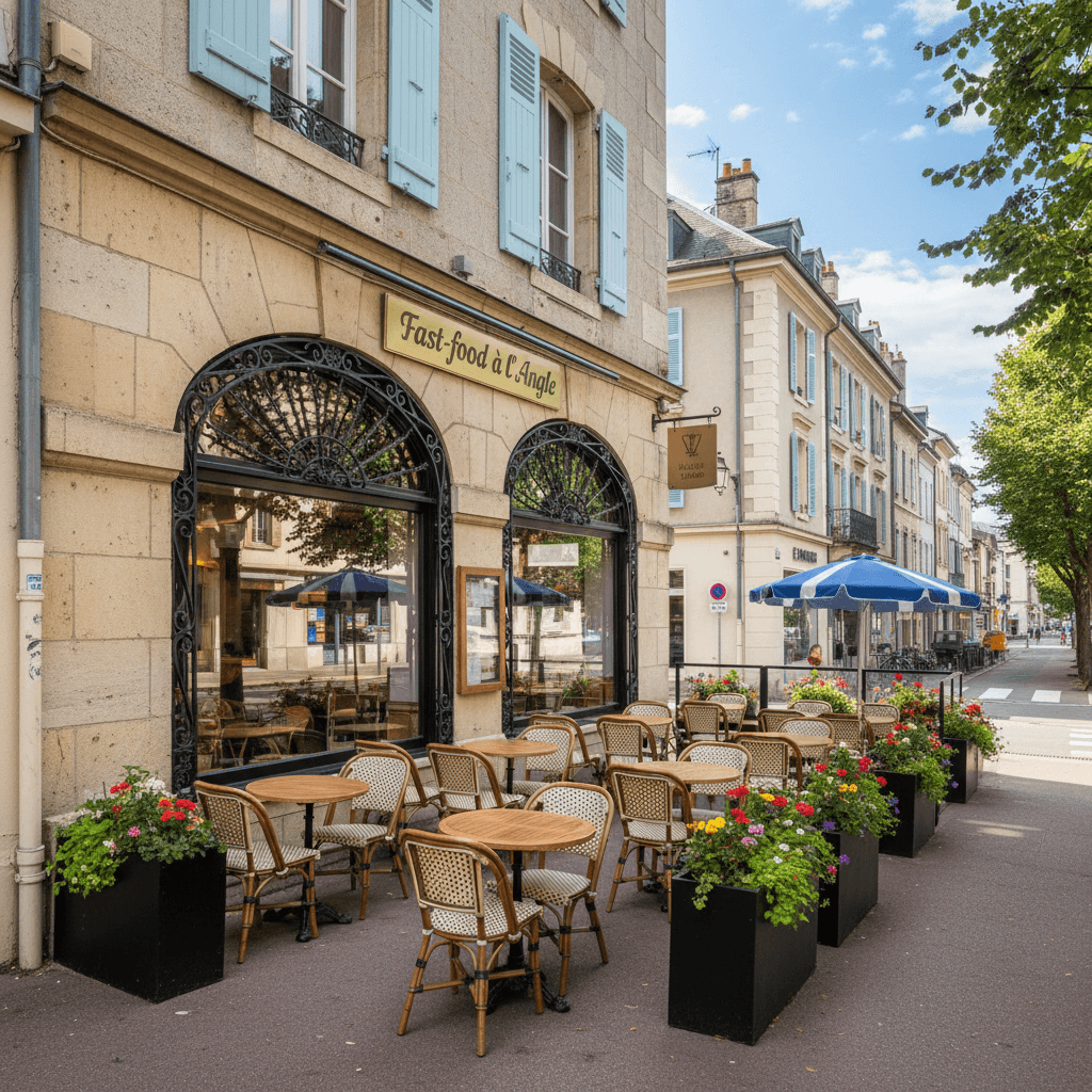 Fast-food 70m² à Annemasse : terrasse - licence IV