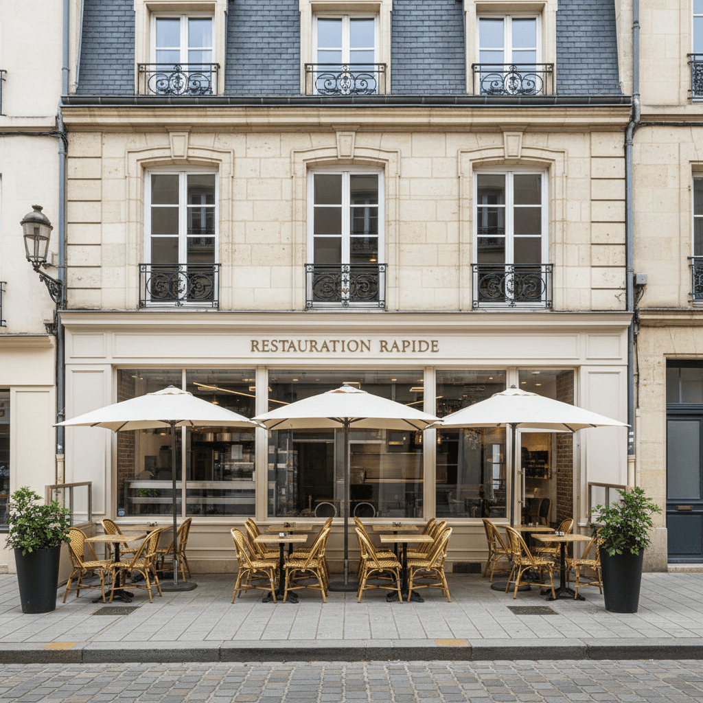 Fast-food 70m² à Clermont-Ferrand : terrasse - licence IV