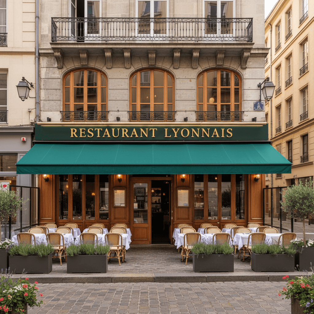 Restaurant 110m² à Lyon : terrasse - extraction - Image 1