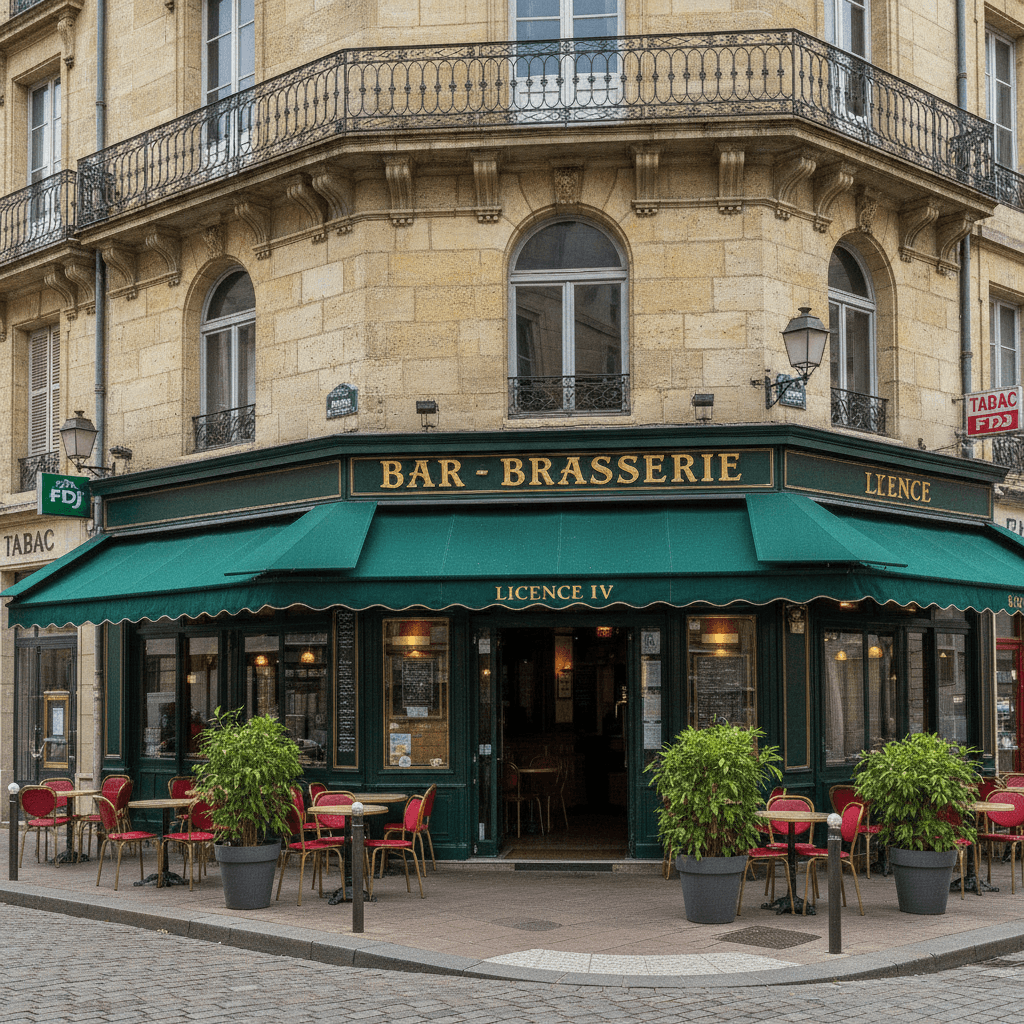 Bar-brasserie 150m² à Bordeaux : terrasse - licence IV