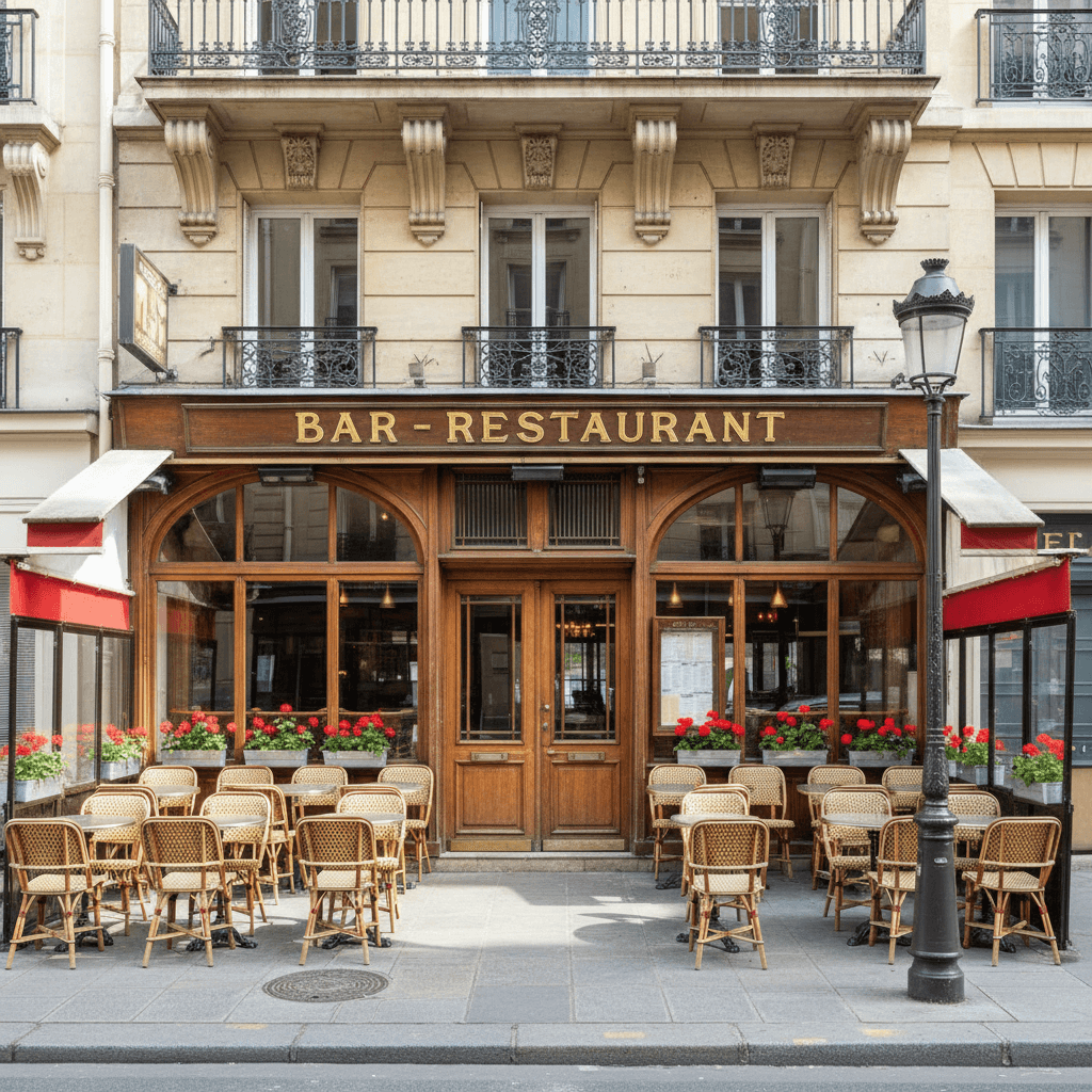 Bar-restaurant 45 couverts à Paris : terrasse - extraction