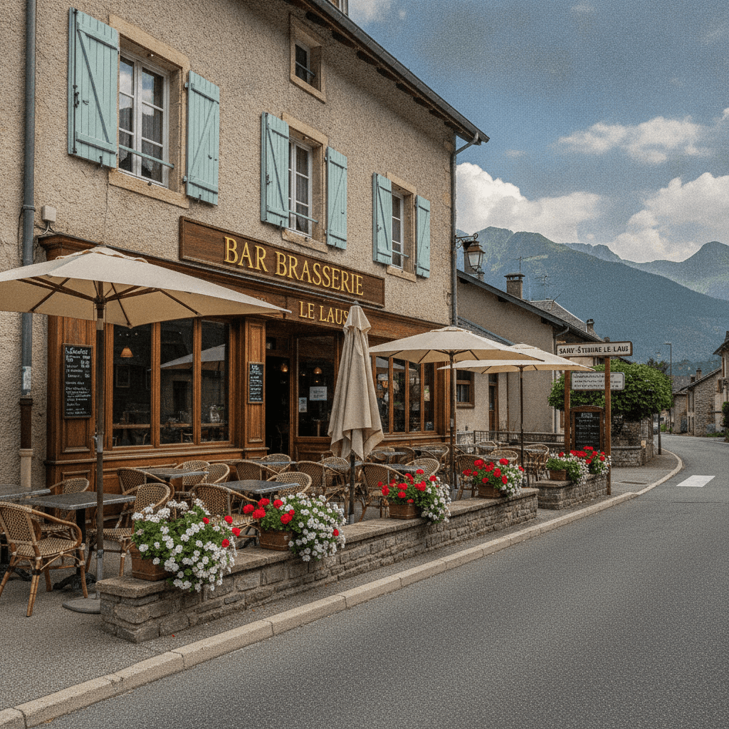 Bar-brasserie 350m² à Saint-Étienne-le-Laus : terrasse - licence IV - Image 1