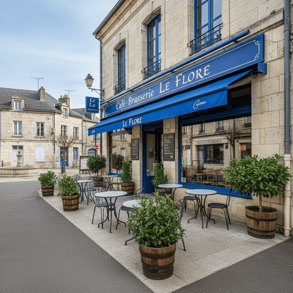 Bar-brasserie 95m² à Chalais : terrasse - licence IV - Image 1