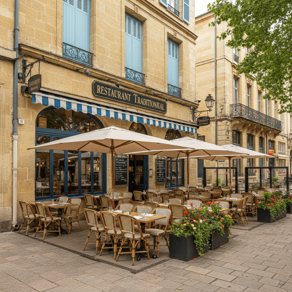 Restaurant 250m² à Bordeaux : terrasse - extraction