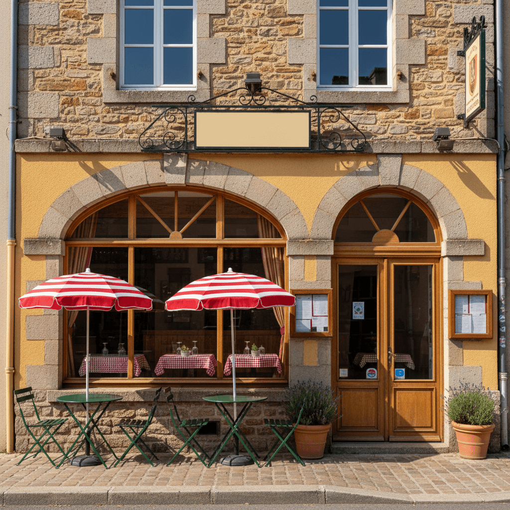 Restaurant à Les Pieux : terrasse - licence IV - Image 1