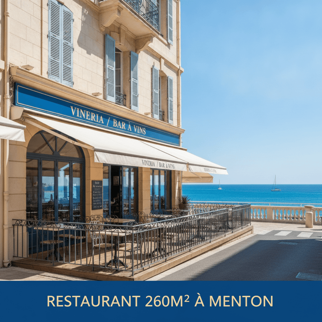 Restaurant 260m² à Menton : terrasse - licence IV - Image 1