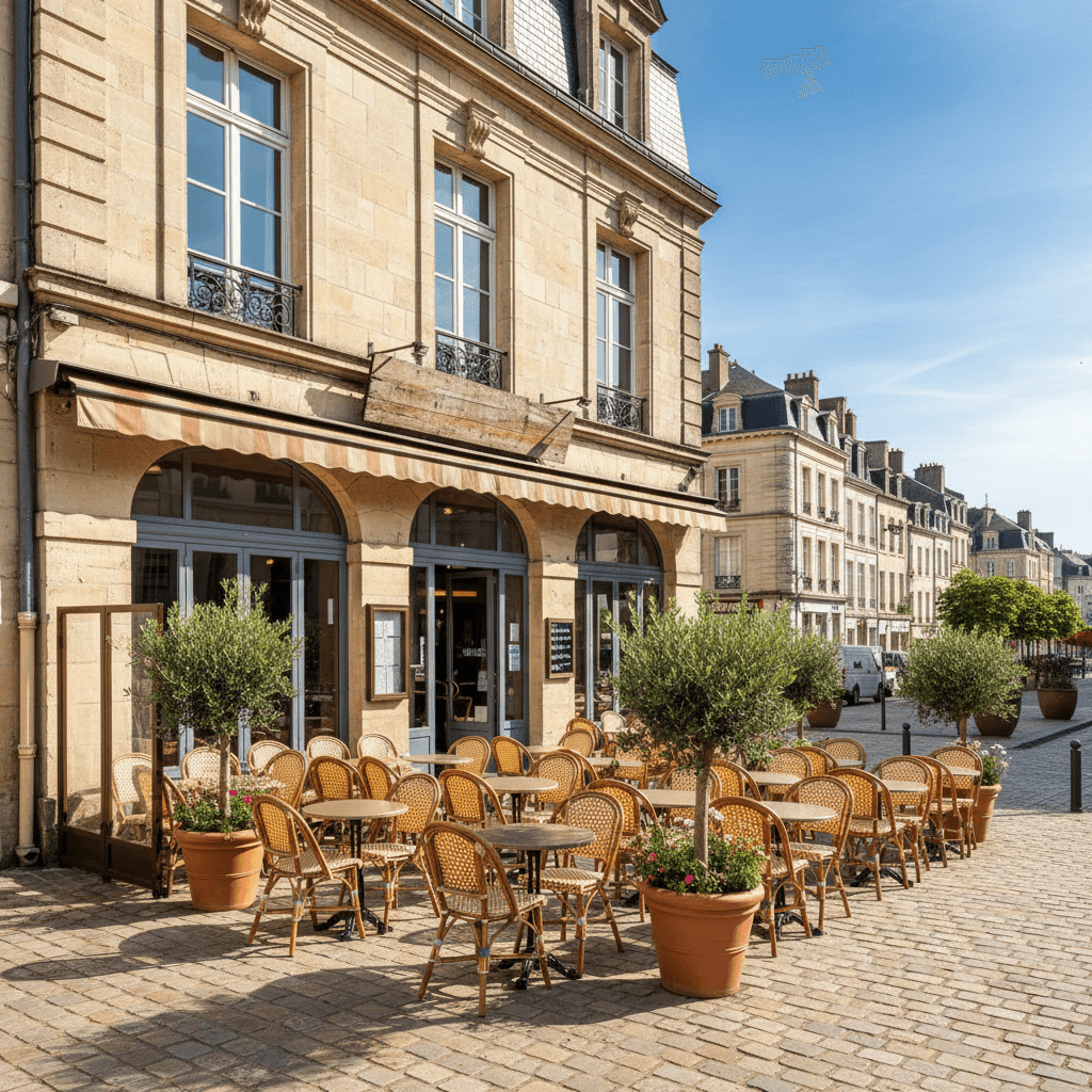 Bar-brasserie à Caen : terrasse - extraction - Image 1