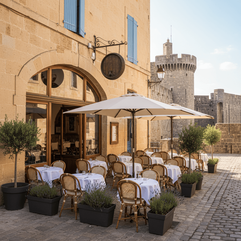 Bar-brasserie 100m² à Aigues-Mortes : terrasse - licence IV - Image 1