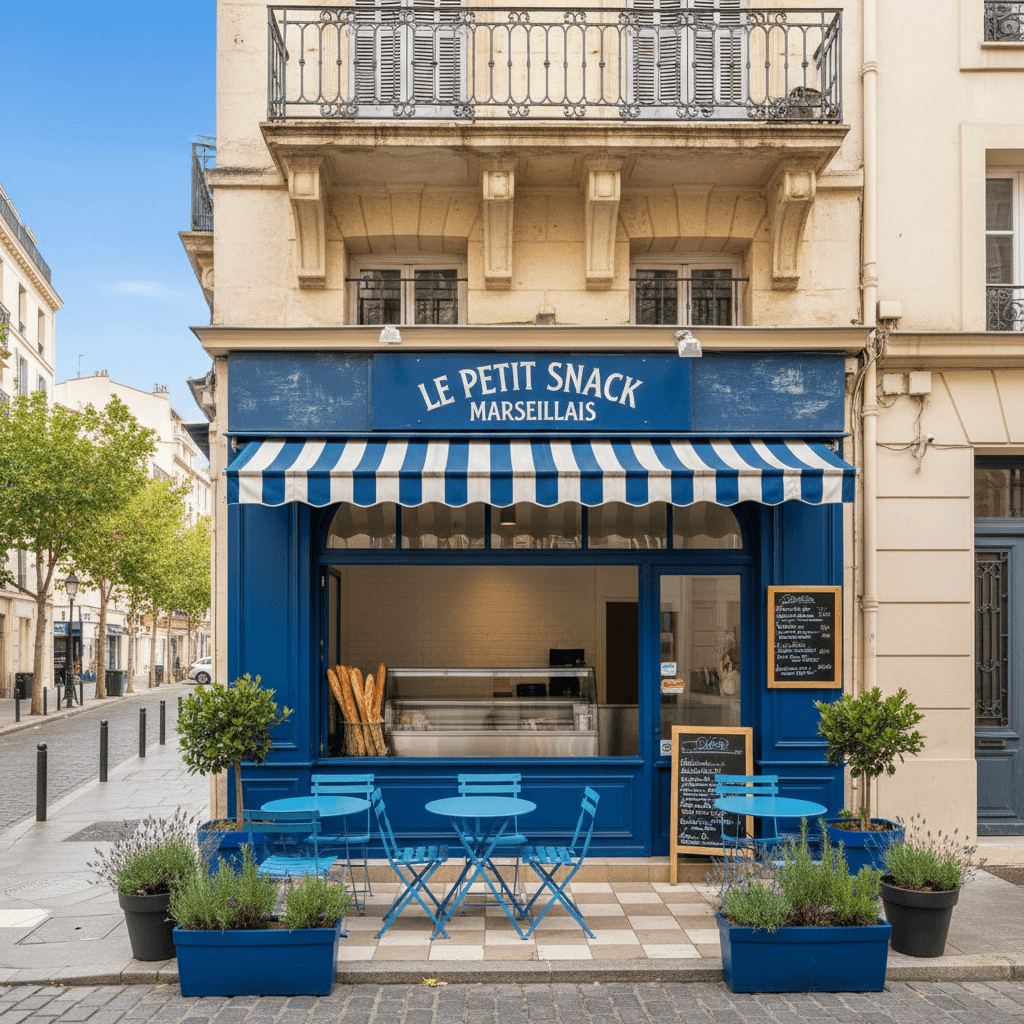 Snack 60m² à Marseille : terrasse