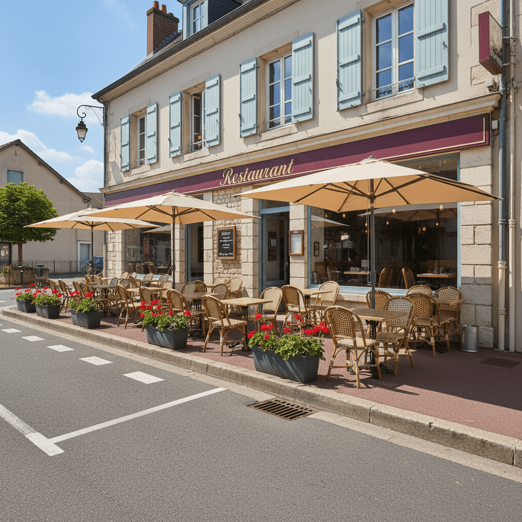 Restaurant 1238m² à Genay : terrasse - licence IV - Image 1
