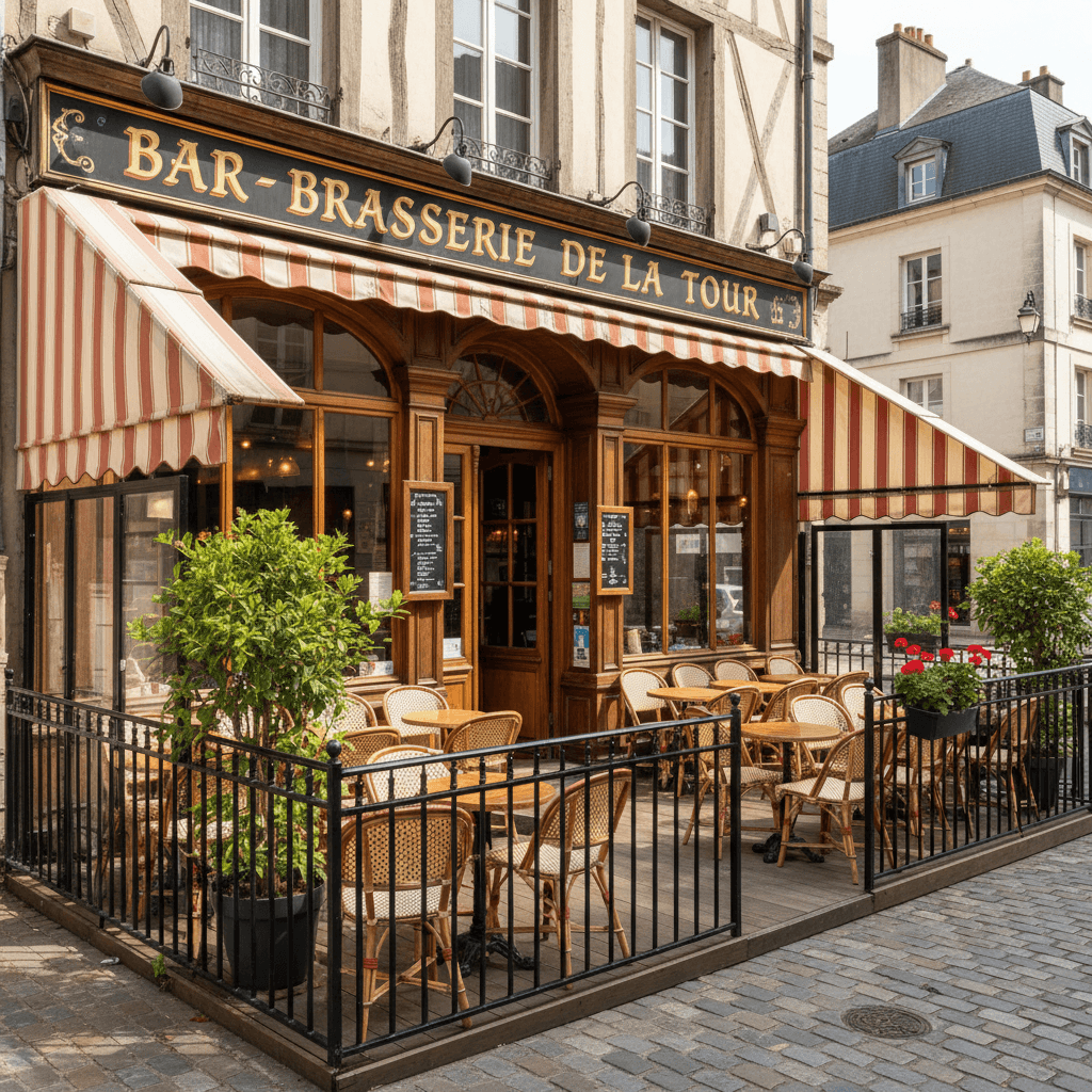 Bar-brasserie 150m² à Rouen : terrasse - licence IV