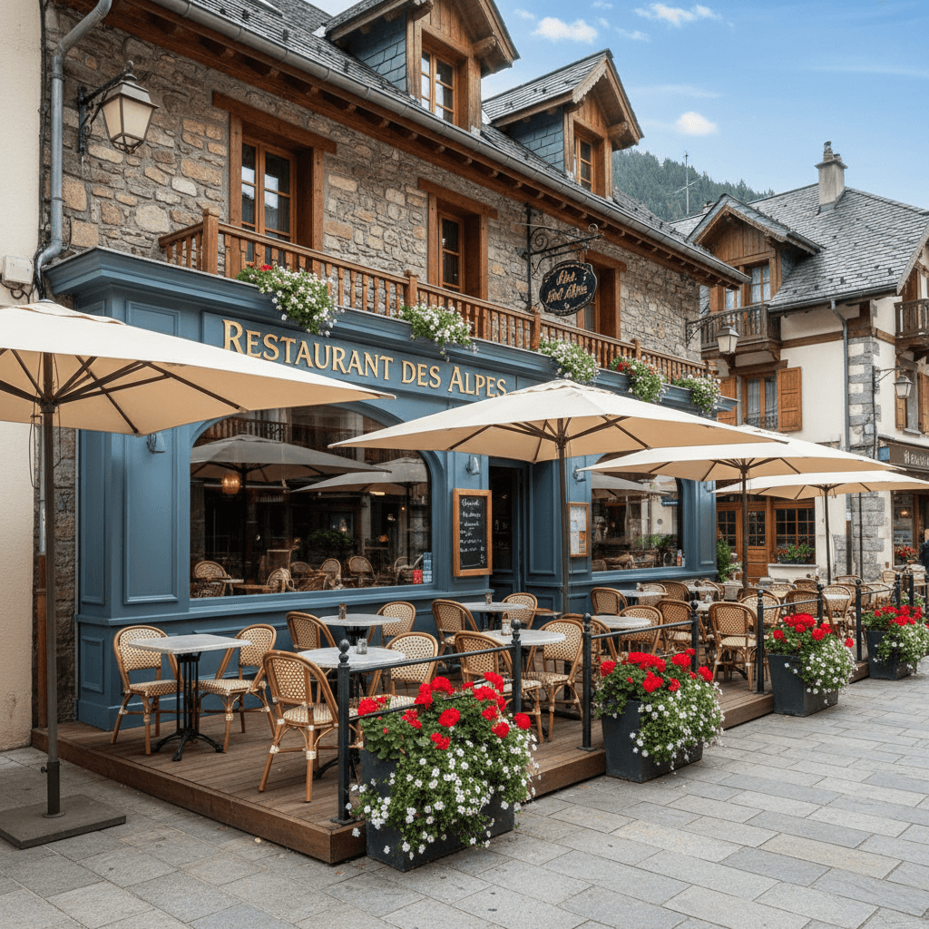 Restaurant 70m² à Moûtiers : terrasse - extraction - Image 1