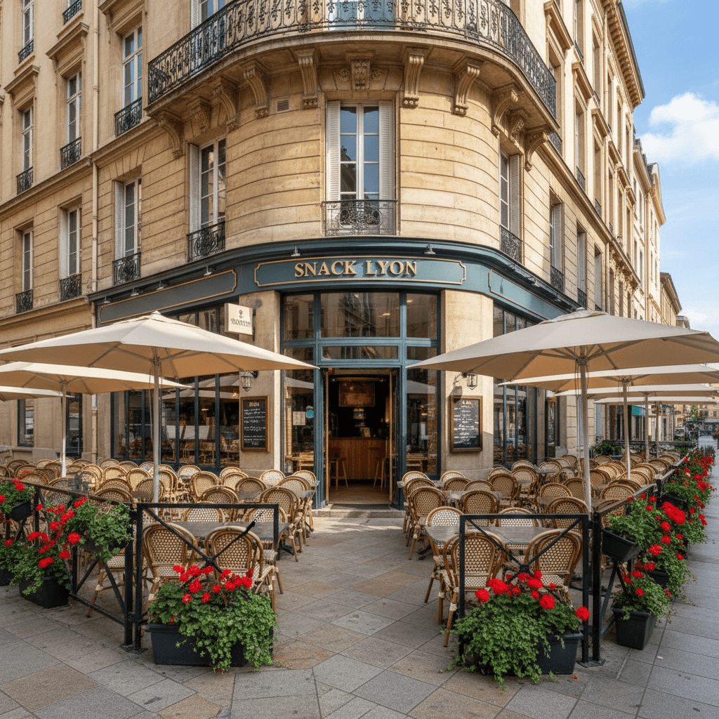Snack à Lyon : terrasse