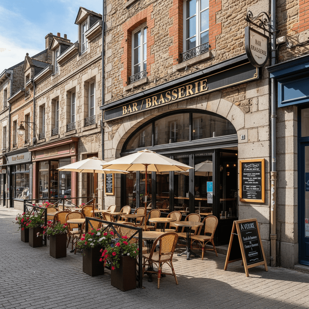 Bar-brasserie 200m² à Rennes : terrasse - licence IV