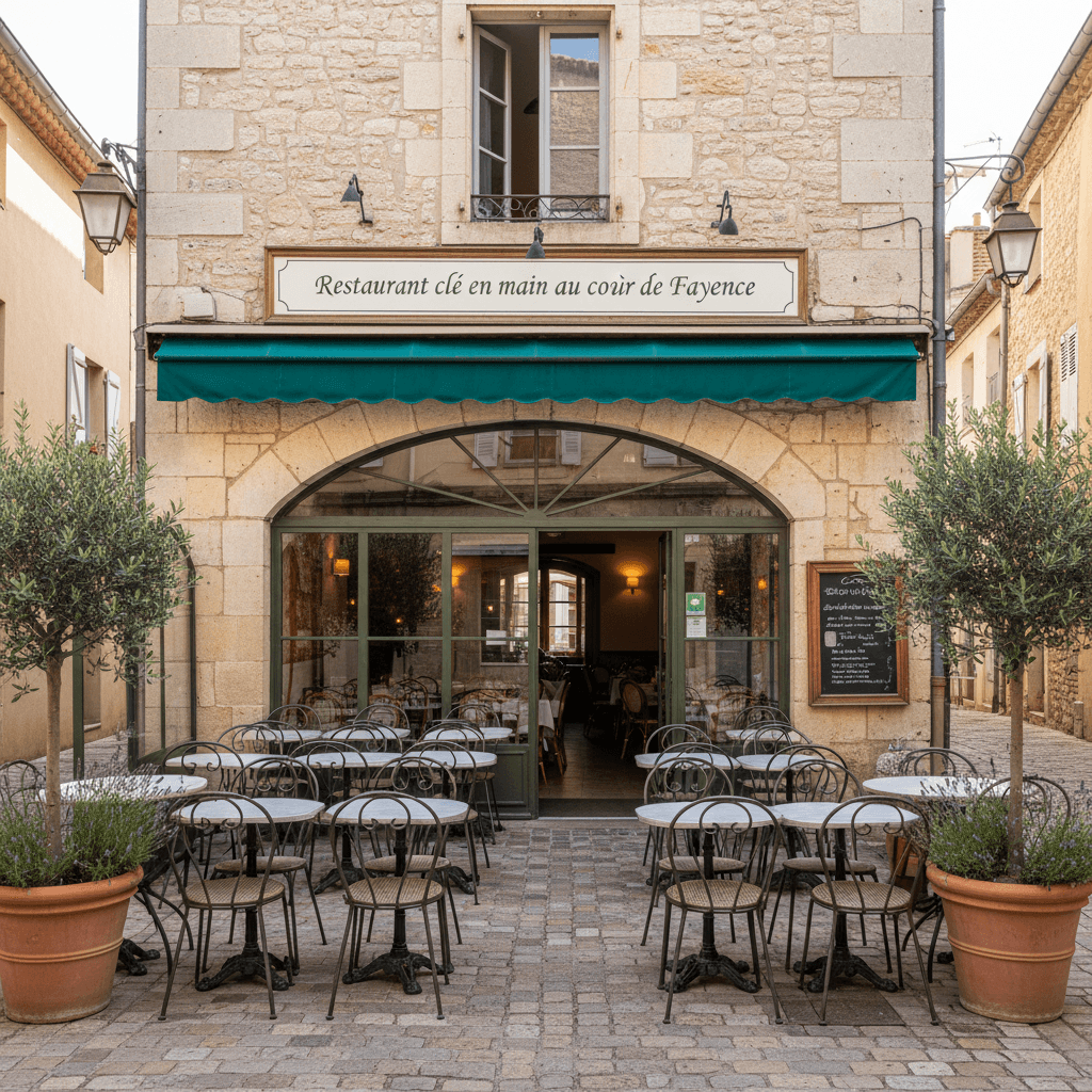 Restaurant 70m² à Fayence : terrasse - licence IV - Image 1