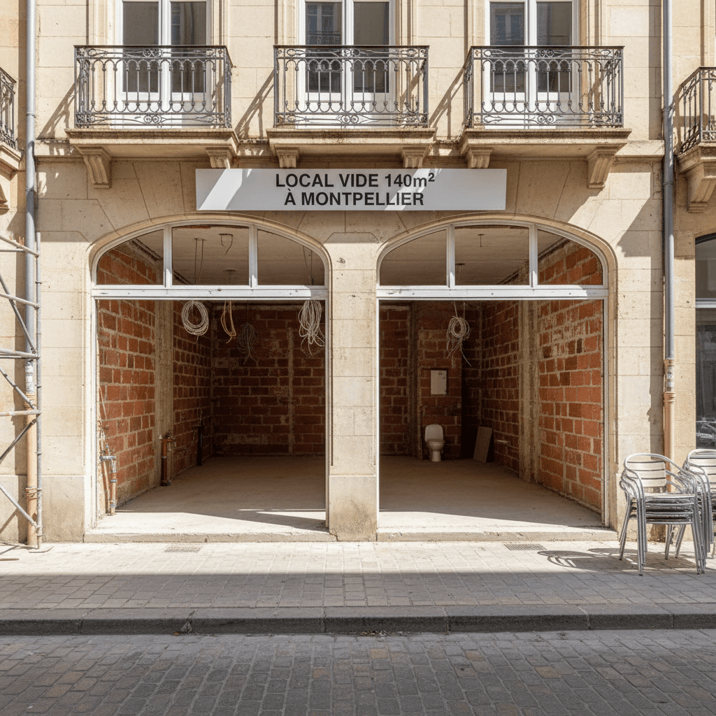Local vide 140m² à Montpellier