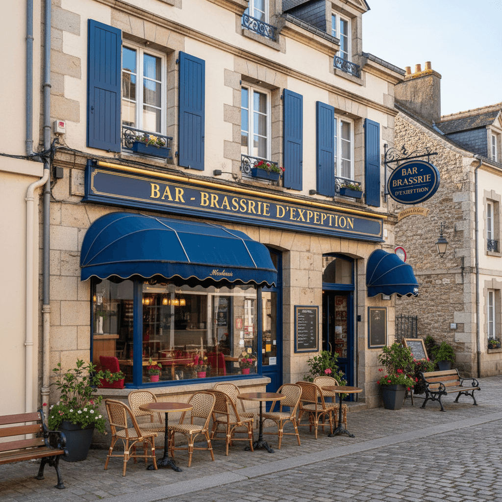 Bar-brasserie 264m² à Morlaix : terrasse - licence IV - Image 1
