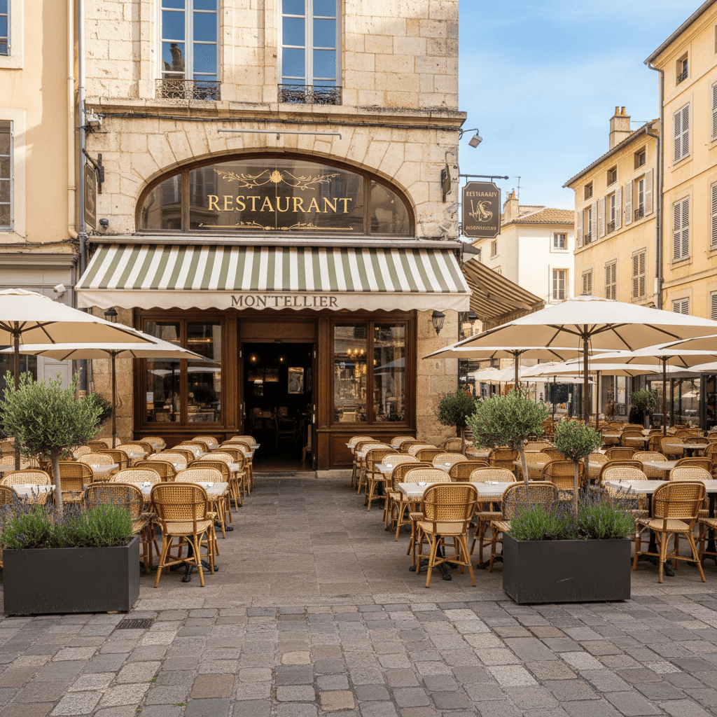 Restaurant à Montpellier : terrasse - extraction - Image 1