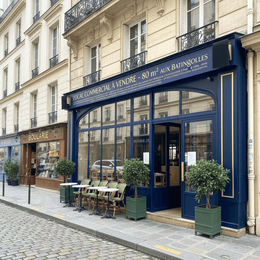 Local Commercial à Vendre - 80 m² aux Batignolles - Image 1