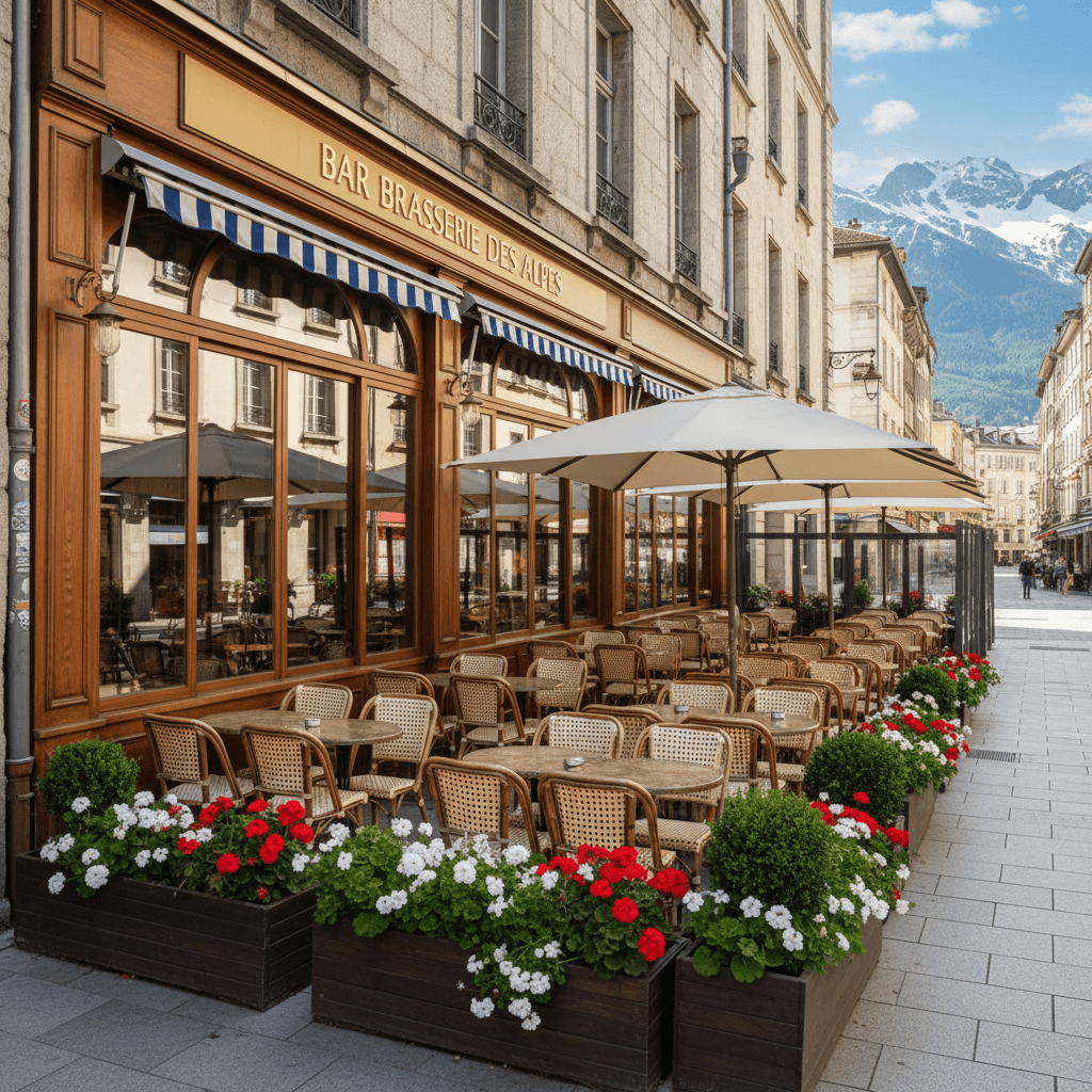 Bar-brasserie à Grenoble : terrasse - licence IV