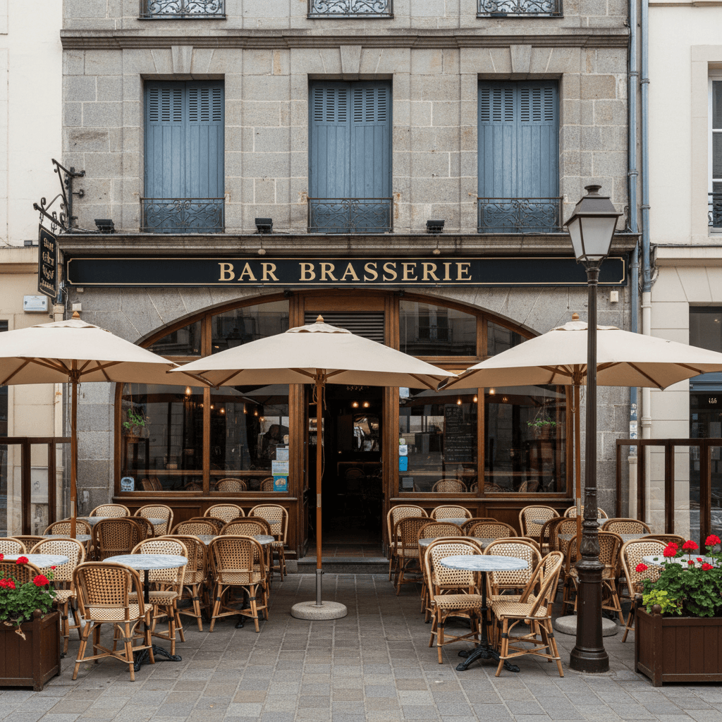 Bar-brasserie 150m² à Nantes : terrasse - licence IV
