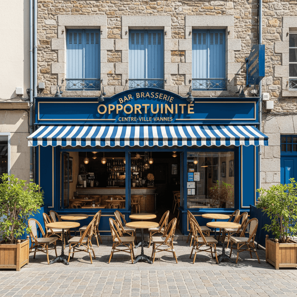 Bar-brasserie à Vannes : terrasse - licence IV - Image 1