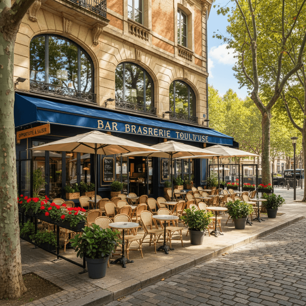 Bar-brasserie à Toulouse : terrasse - licence IV