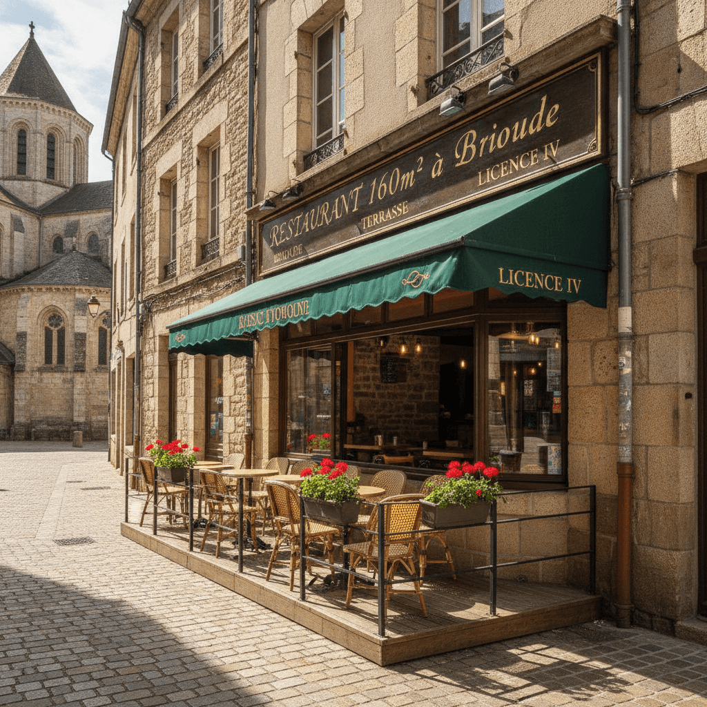 Restaurant 160m² à Brioude : terrasse - licence IV