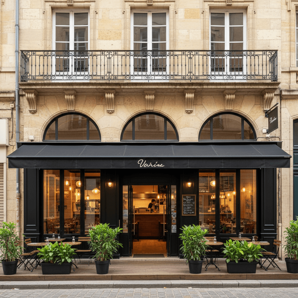 Restaurant 380m² à Bordeaux : terrasse - extraction