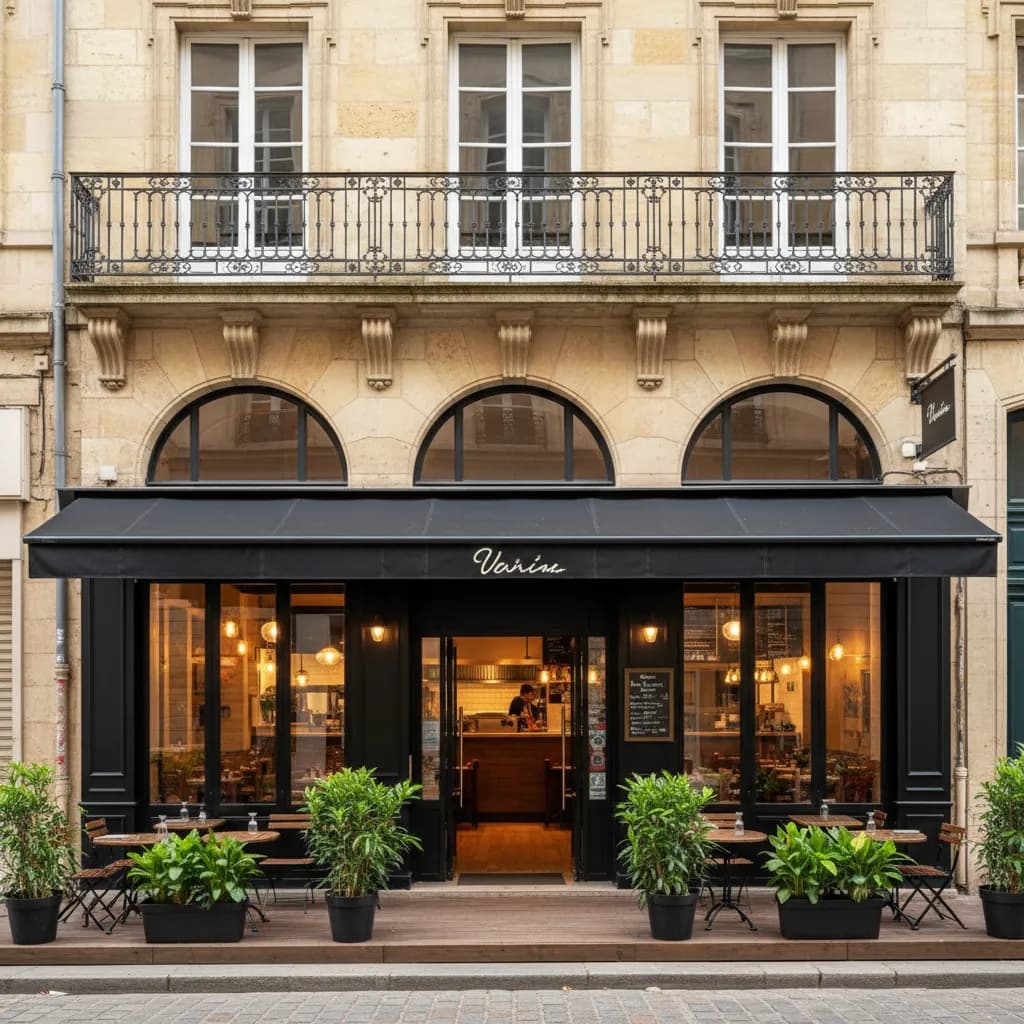 Restaurant 380m² à Bordeaux : terrasse - extraction - Image 1