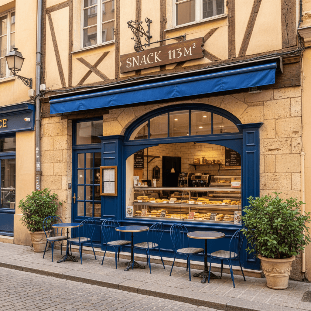 Snack 113m² à Lyon : terrasse