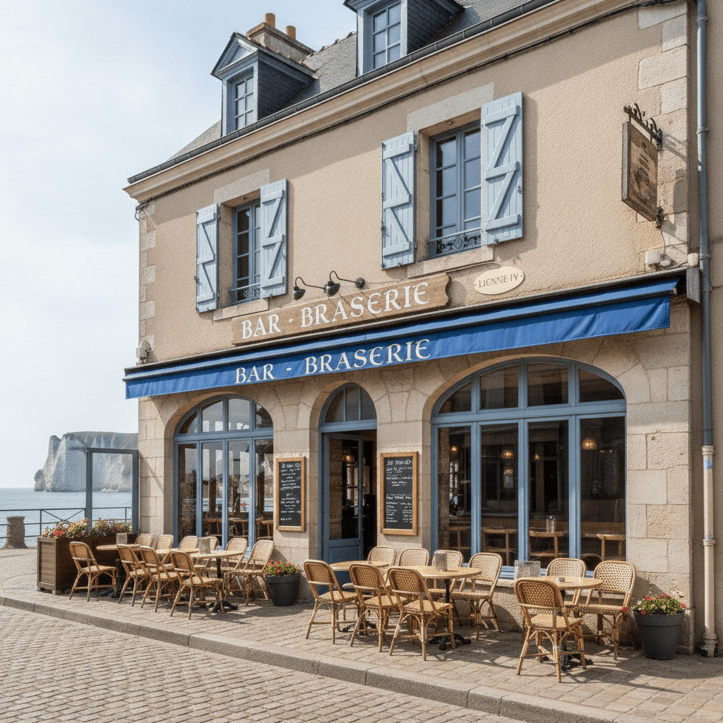 Bar-brasserie à Étretat : terrasse - licence IV - Image 1