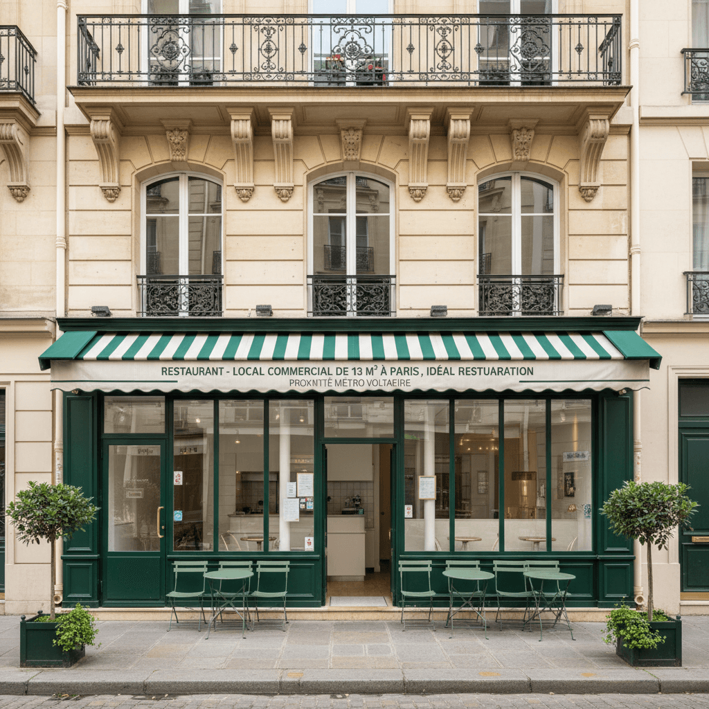 Local commercial de 113 m² à Paris, idéal restauration