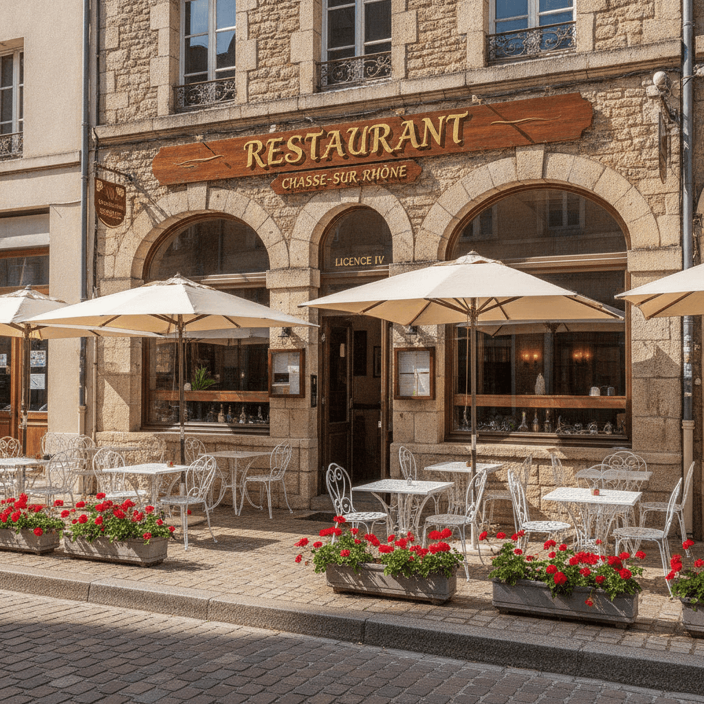 Restaurant 500m² à Chasse-Sur-Rhône : terrasse - licence IV - Image 1