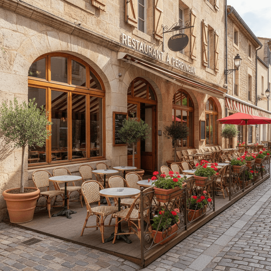 Restaurant à Perpignan : terrasse - licence IV - Image 1