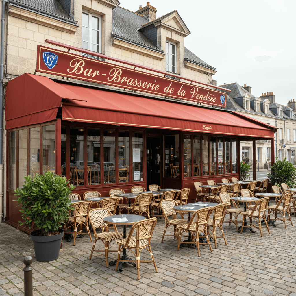 Bar-brasserie à La Roche-Sur-Yon : terrasse - licence IV - Image 1